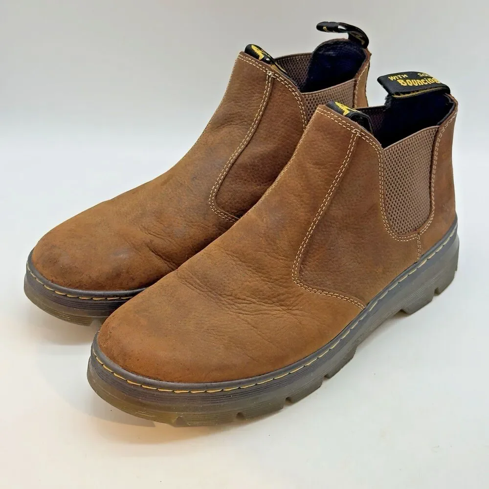 Dr. Martens Hardie II Chelsea Boots Men's 13M Brown Leather Twin Gusset Ankle